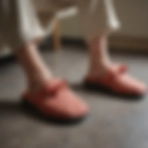 Comfortable slippers designed for elderly individuals