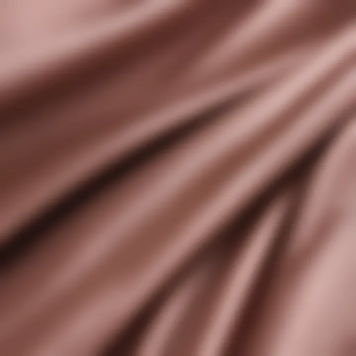 Close-up of satin fabric showcasing its sheen