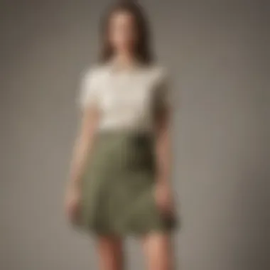 Sustainable fashion elements incorporated into the khaki skirt uniform