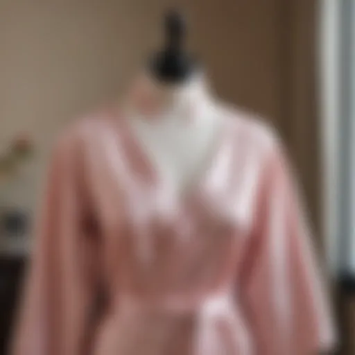 Elegant bridal robes displayed in various colors