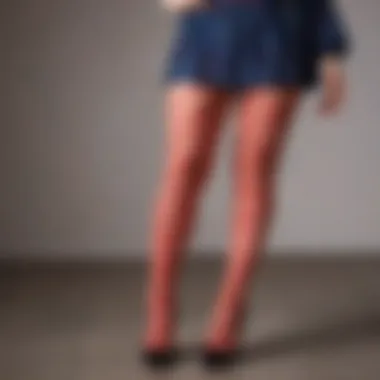 Stylish Expression with Heart Tights Vibrant heart-patterned tights enhancing an outfit