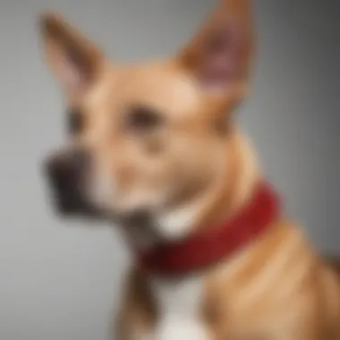 Fashionable Appeal of Red Rhinestone Dog Collars Elegant red rhinestone dog collar on a fashionable dog