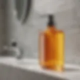 Elegant reusable shampoo dispenser in a modern bathroom setting