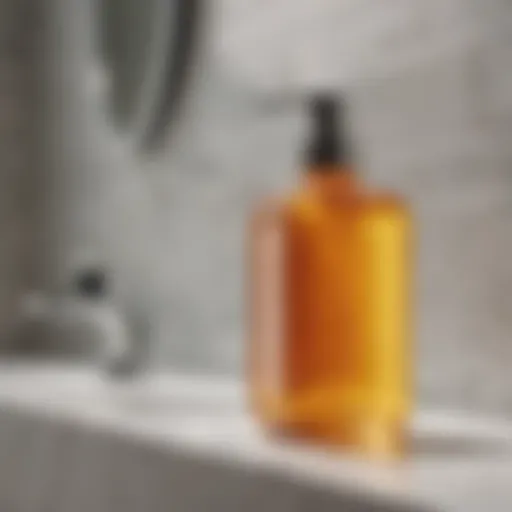 Elegant reusable shampoo dispenser in a modern bathroom setting