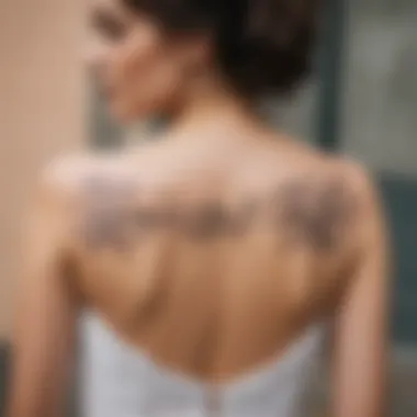 Stylish application of Team Bride temporary tattoos on skin.