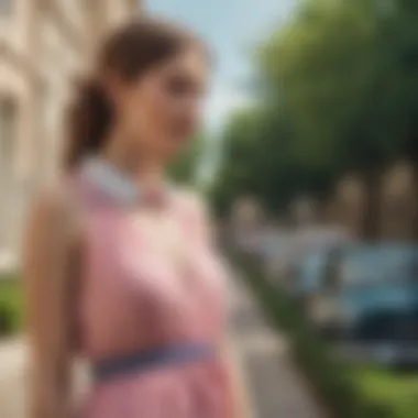 Accessories Complementing a Preppy Maxi Dress Stylish accessories paired with a preppy maxi dress